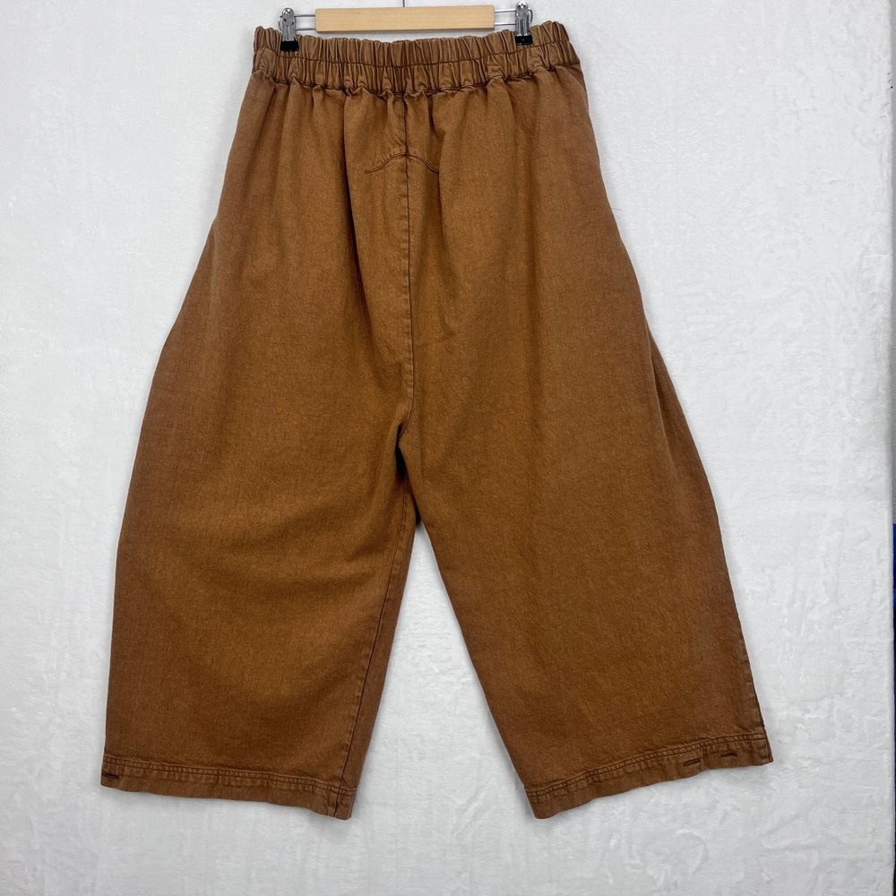 Free People Cool Harbor Wide-Leg Pants Womens XL Camel Brown High Rise - Picture 2 of 14